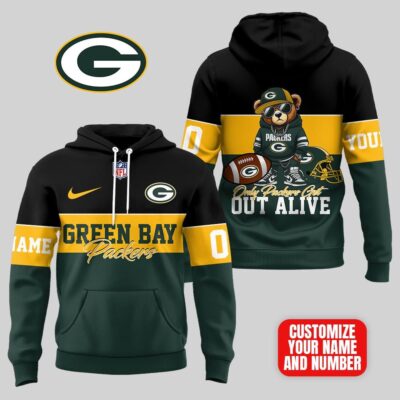 Green Bay Packers | Premium NFL Customizable Teddy Bear Hoodie - 5XL