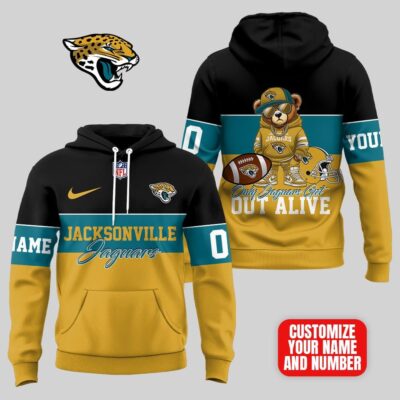 Jacksonville Jaguars | Premium NFL Customizable Teddy Bear Hoodie - 4XL
