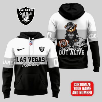 Las Vegas Raiders | Premium NFL Customizable Teddy Bear Hoodie - XL