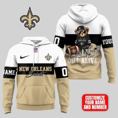 New Orleans Saints | Premium NFL Customizable Teddy Bear Hoodie