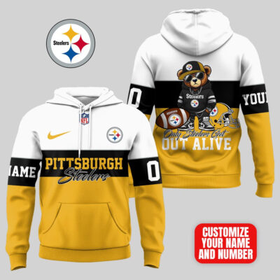 Pittsburgh Steelers | Premium NFL Customizable Teddy Bear Hoodie - 5XL