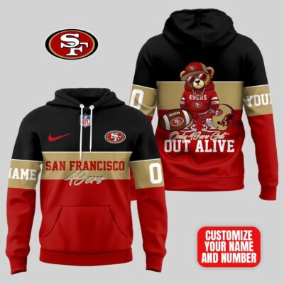 San Francisco 49ers | Premium NFL Customizable Teddy Bear Hoodie - 5XL