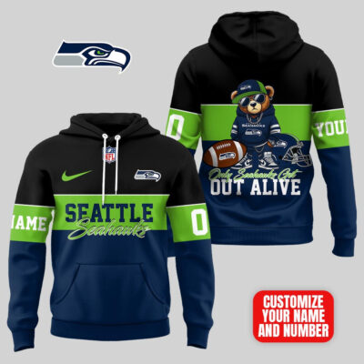 Seattle Seahawks | Premium NFL Customizable Teddy Bear Hoodie