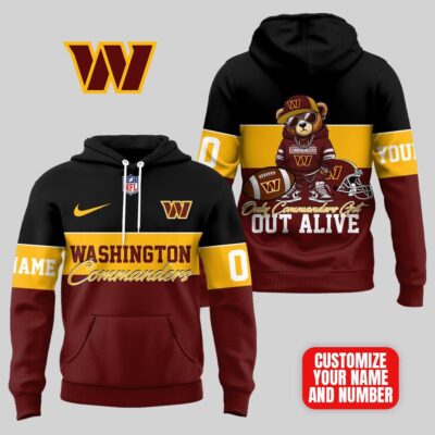 Washington Commanders | Premium NFL Customizable Teddy Bear Hoodie - XL