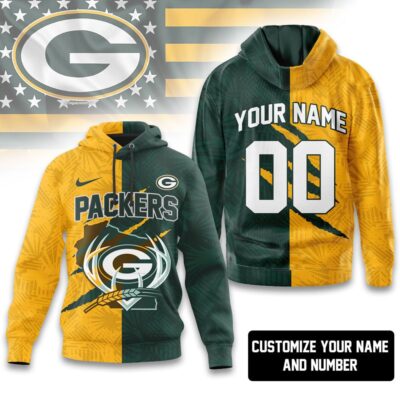 Green Bay Packers | Premium NFL Split Color Hoodie - 4XL