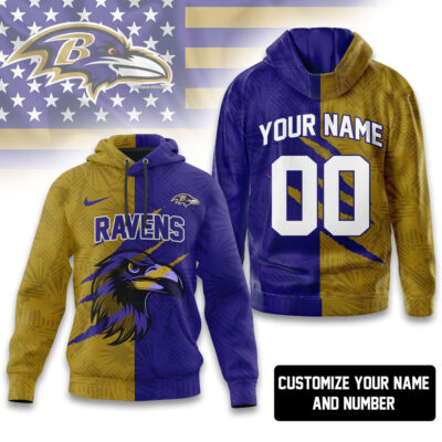 Baltimore Ravens | Premium NFL Split Color Hoodie