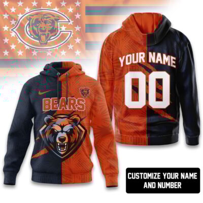 Chicago Bears | Premium NFL Split Color Hoodie - 2XL