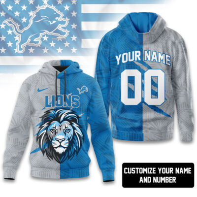 Detroit Lions | Premium NFL Split Color Hoodie - 2XL