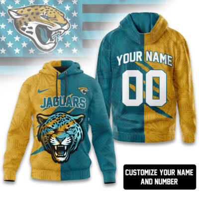 Jacksonville Jaguars | Premium NFL Split Color Hoodie - XL
