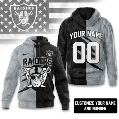 Las Vegas Raiders | Premium NFL Split Color Hoodie - M