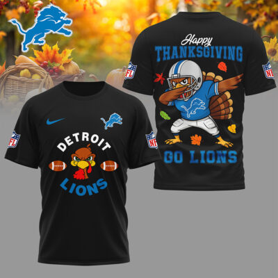 Detroit Lions | Premium NFL Turkey Game 3D Shirt