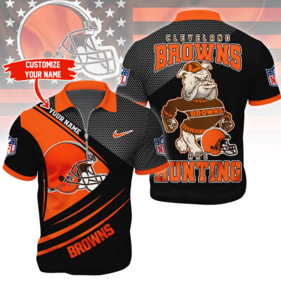 Cleveland Browns | Premium NFL Game Day Polo With Zipper Shirt