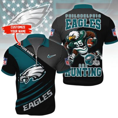 Philadelphia Eagles | Premium NFL Game Day Polo With Zipper Shirt