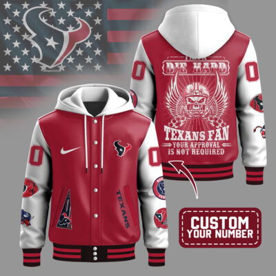 Houston Texans | Premium NFL Die Hard Fan Hooded Baseball Jacket