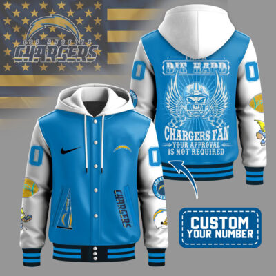 Los Angeles Chargers | Premium NFL Die Hard Fan Hooded Baseball Jacket