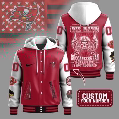 Tampa Bay Buccaneers | Premium NFL Die Hard Fan Hooded Baseball Jacket
