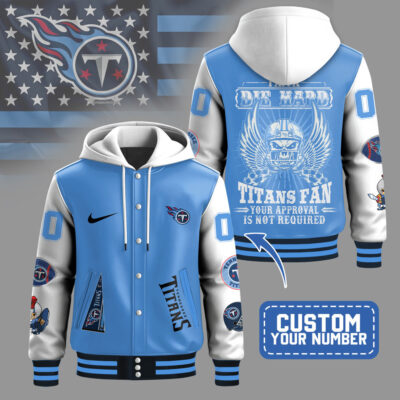 Tennessee Titans | Premium NFL Die Hard Fan Hooded Baseball Jacket