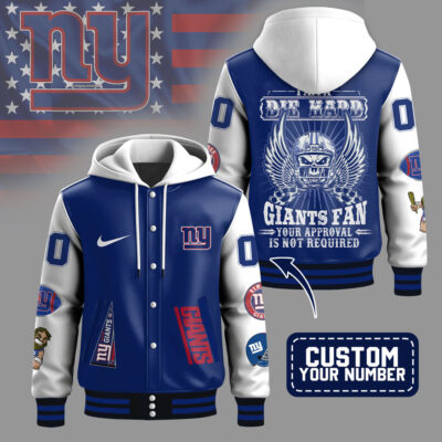 New York Giants | Premium NFL Die Hard Fan Hooded Baseball Jacket