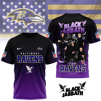 Baltimore Ravens | Premium NFL Black Sabbath Fan 3D Shirt - 4XL
