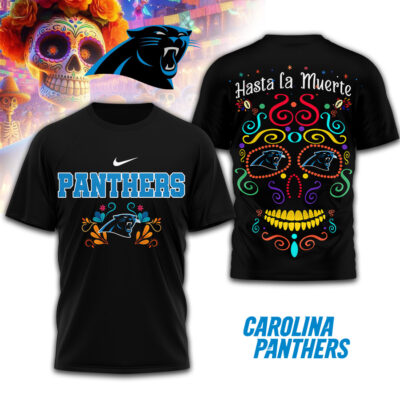 Carolina Panthers | Premium NFL Day of the Dead 3D Shirt
