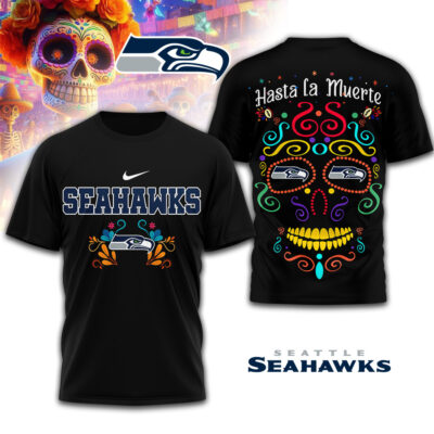 Seattle Seahawks | Premium NFL Day of the Dead 3D Shirt