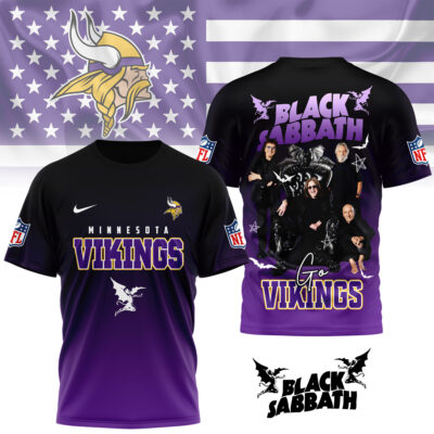 Minnesota Vikings | Premium NFL Black Sabbath Fan 3D Shirt