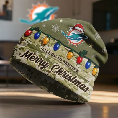 Miami Dolphins | Premium NFL Salute To Service Beanie Hat - Default Title