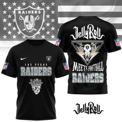 Las Vegas Raiders | Premium NFL Jelly Roll Fan 3D Shirt - 2XL