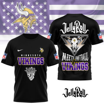 Minnesota Vikings | Premium NFL Jelly Roll Fan 3D Shirt
