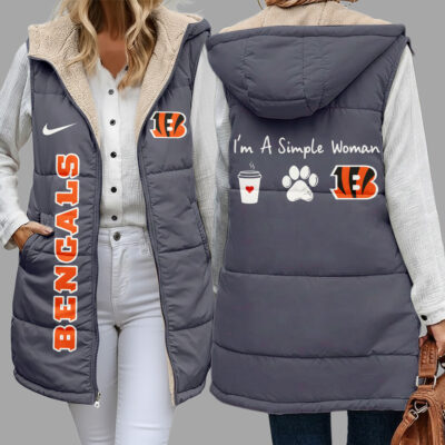 Cincinnati Bengals | Premium NFL Simple Girl Quilted Vest