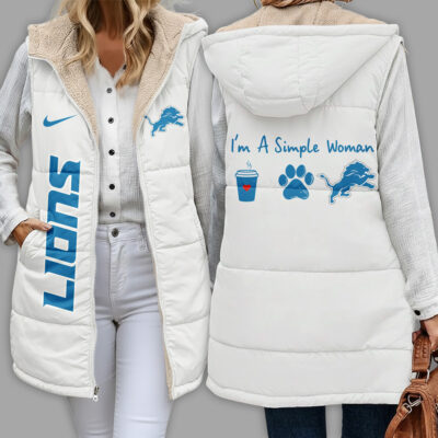 Detroit Lions | Premium NFL Simple Girl Quilted Vest