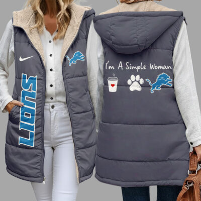 Detroit Lions | Premium NFL Simple Girl Quilted Vest