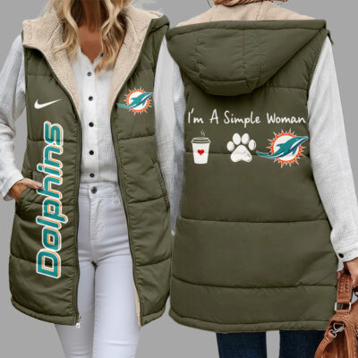 Miami Dolphins | Premium NFL Simple Girl Quilted Vest