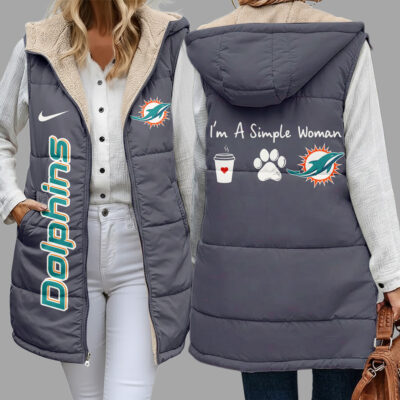 Miami Dolphins | Premium NFL Simple Girl Quilted Vest