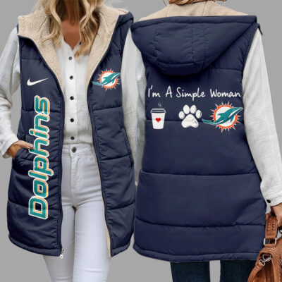 Miami Dolphins | Premium NFL Simple Girl Quilted Vest