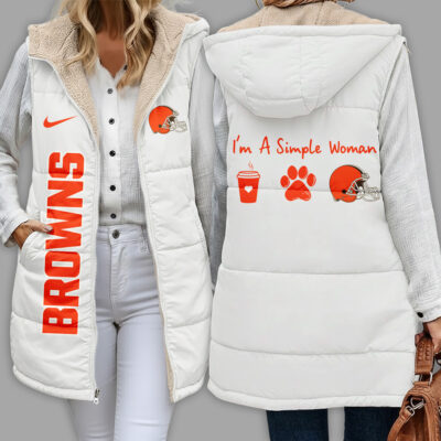 Cleveland Browns | Premium NFL Simple Girl Quilted Vest