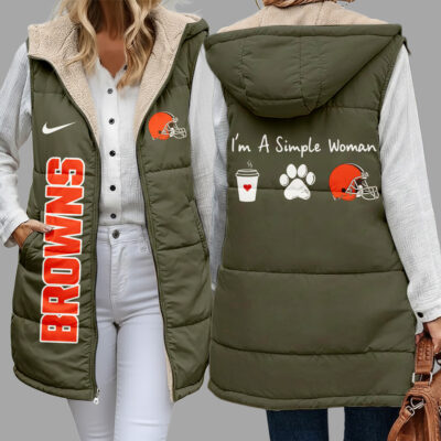 Cleveland Browns | Premium NFL Simple Girl Quilted Vest