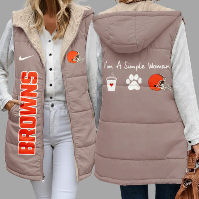 Cleveland Browns | Premium NFL Simple Girl Quilted Vest