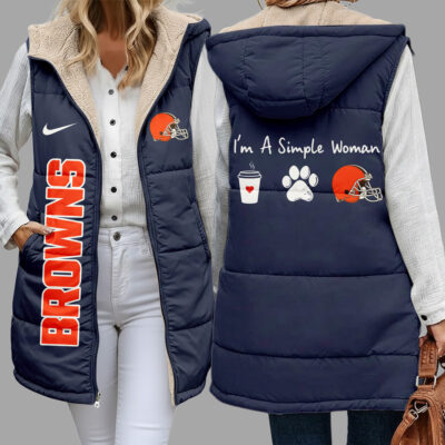 Cleveland Browns | Premium NFL Simple Girl Quilted Vest