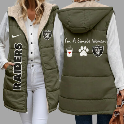 Las Vegas Raiders | Premium NFL Simple Girl Quilted Vest