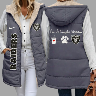 Las Vegas Raiders | Premium NFL Simple Girl Quilted Vest