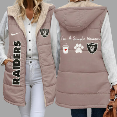 Las Vegas Raiders | Premium NFL Simple Girl Quilted Vest