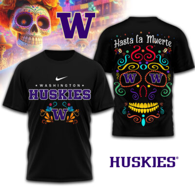 Washington Huskies | Premium NCAA Day of the Dead 3D Shirt