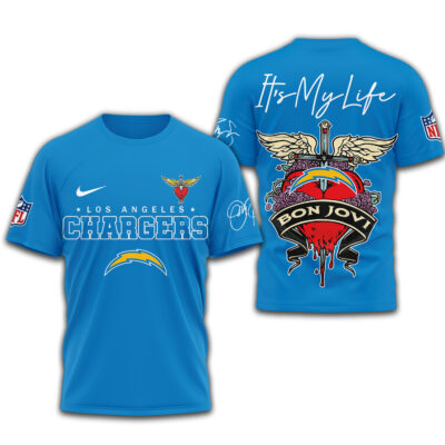 Los Angeles Chargers | Premium NFL Bon Jovi 3D Shirt