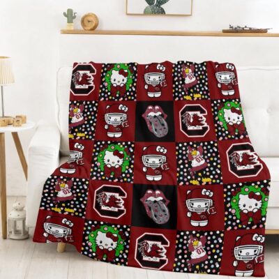 South Carolina Gamecocks | Premium NCAA Hello Kitty Cozy Fleece Blanket