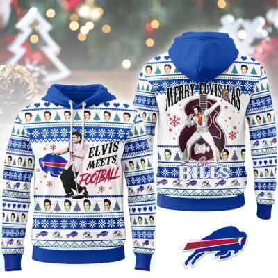 Buffalo Bills | Premium NFL Elvis Presley Christmas Hoodie