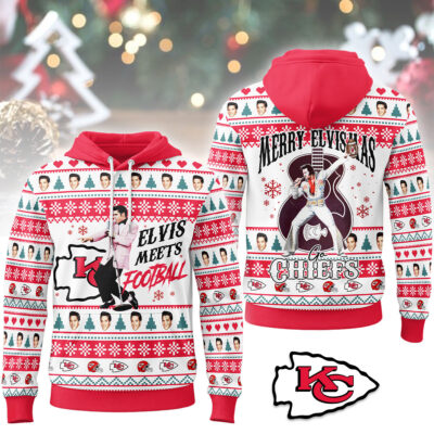 Kansas City Chiefs | Premium NFL Elvis Presley Christmas Hoodie