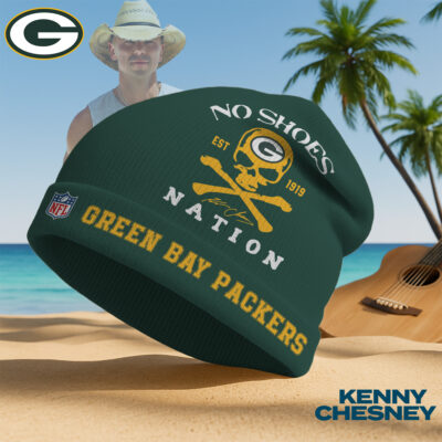 Green Bay Packers | Premium NFL Kenny Chesney Beanie Hat - Dark Green