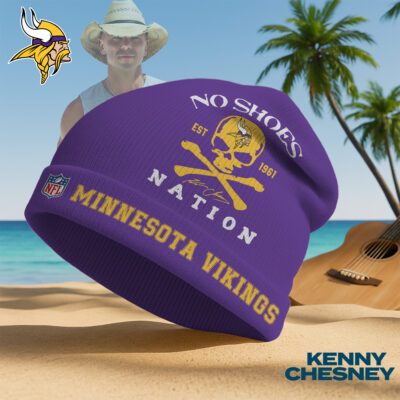 Minnesota Vikings | Premium NFL Kenny Chesney Beanie Hat - Purple