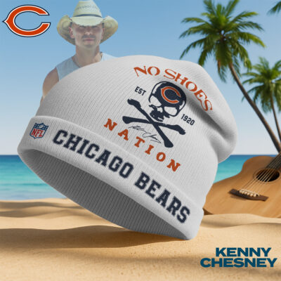 Chicago Bears | Premium NFL Kenny Chesney Beanie Hat - White